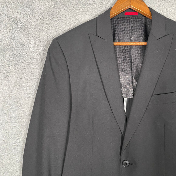 John Varvatos Blazer Mens 40R Black Performance 2 Button Sport Coat Formal Adult - Picture 2 of 12